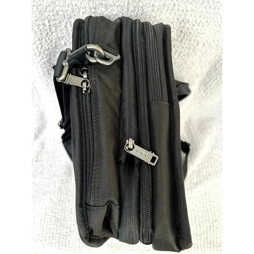 Tumi T-Pass Black Ballistic Nylon Expandable Laptop Case Briefcase #70269
